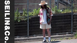 Hエンブロイダリー ボタニカルダイド レッグスフリー ナイロンショーツ / 大人が穿いても幼く見えない夏の定番快適ショーツ【HOLLYWOOD RANCH MARKET】