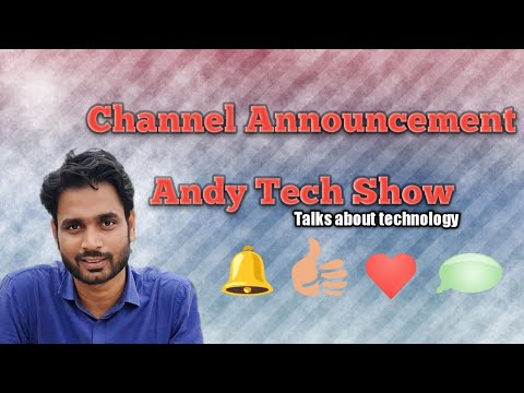 Introductory Video | Personal introduction | Channel Introduction | My 1st video #andytechshow
