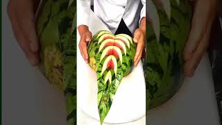 WOW 😮 Beutiful Art on Watermelon 🍈  #asmr #crazy #trending #satisfying #rapidviral #shorts