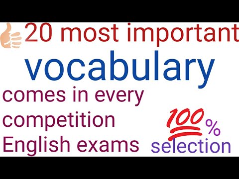 Most Important Vocabulary | Government job | English vocabulary points |