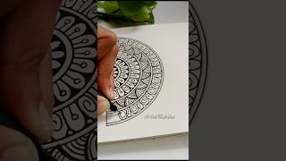 Draw a half mandal with me✨️😮 #shorts #art #mandala #trending #viralvideo #shortsfeed #drawwithme