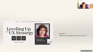 Leveling Up with UX Strategy Session #1 with Jillian Hudson
