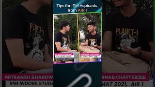 Tips for IPM Aspirants from AIR 1 | Tips to Crack IPMAT 2024 #shorts #ipmat2024