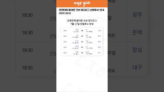 오랜만에 돌아온 KBO 졌다리그 7월 17일 선발투수 안내