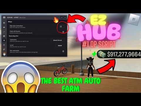[BlockSpin] How to get EZHUB Hub Script 🔥 Full Guide 👑 ATM Auto Farm #blockspinscript #robloxscript
