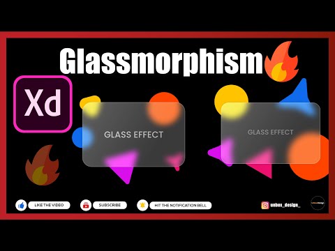 Glassmorphism - Adobe XD Tutorial 2021 New Trends