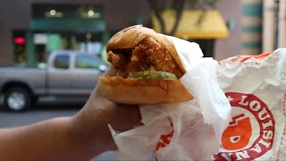 Convinced Stranger To Eat Popeyes Chicken Sandwich W/DA BOMB HOT SAUCE