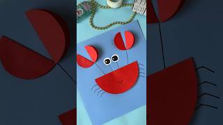 EASY DIY 🦀🐚 #shorts #craft #creative #diy #trending #art #kids #crab #gift #video