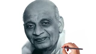 Sardar Vallabhbhai Patel Drawing | Time-lapse Video | Jeel Patel Official #shorts #sardarpatel