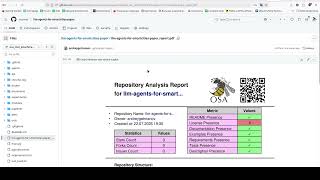 Open Source Advisor (OSA) demonstration for ASE Tool Track