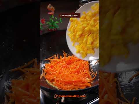 EASY STIR-FRIED CARROT WITH EGGS RECIPE #recipe #cooking #chinesefood #carrot #egg