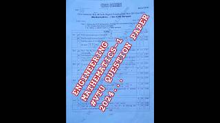 Engineering Mathematics-1 Question Paper 2024.#vtu #mathematics #BMATS101 #2024 #engineering