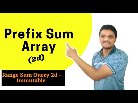 Prefix Sum Array | 2d version | Range Sum Query 2D - Immutable