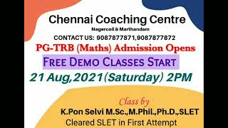 PGTRB Maths Direct Classes