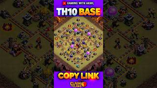 Unbeaten TH10 WAR BASE Design in the world ✨