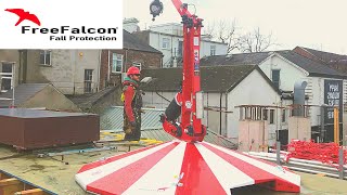 Mobile Overhead Fall Protection In Use Onsite