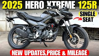 2025 Hero Xtreme 125R Single Seat Model Full Review🔥| New Updates,Price & Mileage