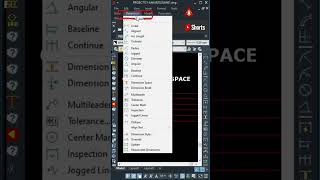 DIMSPACE Command in AutoCAD  टिप्स ऐंड ट्रिक्स #autocad #architecture #drawing #shorts #short #viral