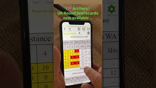 UK Round Scorecards in ArcherySuccess (V7.23)