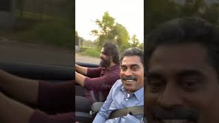 Suraj and tovino car racing.. kanakane shooting #tovino #surajvenjaramoodulatestcomedy