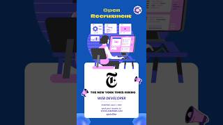 Web Developer Hiring New York Times - Apply on official Site - #shorts #job #webdevelopment