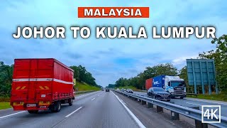 Driving In Malaysia Highway | Johor Bahru to Kuala Lumpur 🇲🇾🚘
