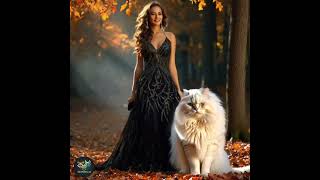 “Queen of the Feline Realm: An Enchanting Journey” #aiart #epicwildlife #catshorts