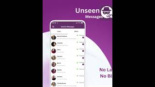 Unseen messenger to stay unseen online, recover deleted messages, no last seen
