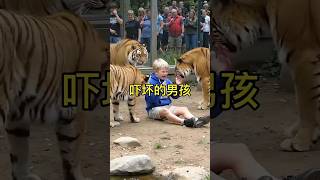 被老虎吓坏的小男孩 #涨知识 #科普