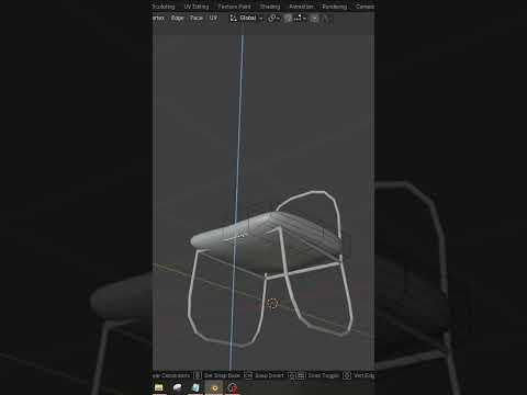 Day 16 of 3D modeling a cube - chair & desk #blender #blendertutorial #blender3dmodeling #fyp
