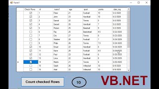 VB.net tutorial| Load data from SQL server #database into  Datagridview and  count  checked rows