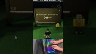 Speedtypist vs hacker on roblox spelling bee #roblox #speedtyping #viralshorts