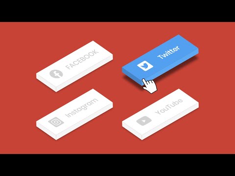 Faire des Boutons en 3D de réseaux sociaux | HTML & CSS | Fontawesome Icons