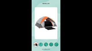 Outsunny 4-5 Man Single Room Camping Tent, 3000mm Waterproof, with Sewn-in Groundsheet and Carry ...