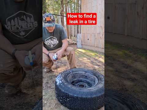 How to find a leak in a tire, using soap & water #tires #flattire #vehiclerepair #mechanic #tools
