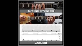 Crazy Train (TAB) - Classic Guitar Riffs - Ozzy Osbourne