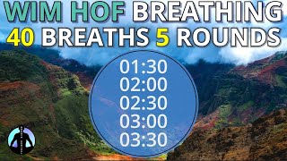 Wim Hof Guided Breathing Session - 5 Rounds 40 Breaths Advanced Prolonged No Talking