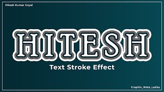 Text Stroke Effect In Adobe Illustrator Tutorial | Adobe Illustrator | Stylish Text Stroke Effect