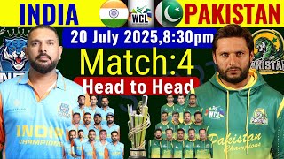 WCL 2025 Match 4: India Champions vs Pakistan Champions Playing 11 | Ind  vs Pak Playing 11|WCL live