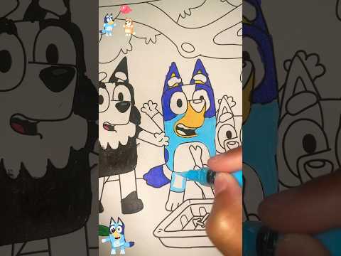 Bluey characters!🩵#bluey #art #blue #fun#kids#viralshorts #character #shorts #viralvideo