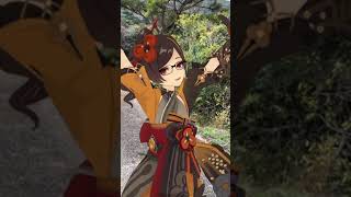 【色づく世界の XYZ 1/2】お山の中腹まで秋が降りてきて 原神の甘雨たちが「XYZの魔法」【原神 GENSHIN 3D AR】