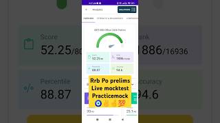 88% in rrbpo prelims live mocktest #practicemock #rrbpo #rrb #rrbclerk #rrbpo2024 #ibps #sbi #ibpspo