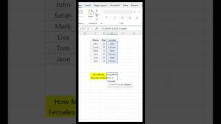 Inside Excel Countif function #shorts