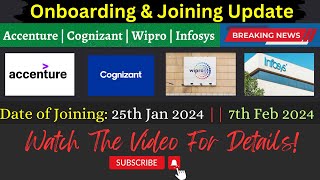 Wipro onboarding update| Accenture joining update |infosys onboarding update |cognizant onboarding🔥