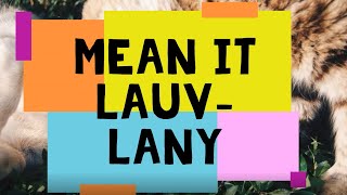 Mean it- Lauv Lany(chords and lyrics)