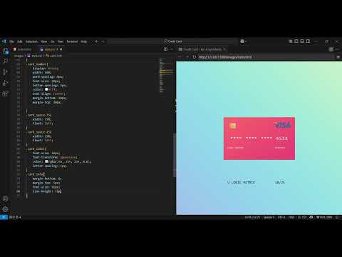 How To Create a Credit Card Using HTML & CSS || Full Stack Web Development || ULogicMAtrix