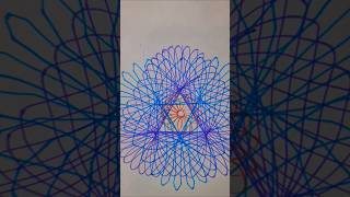 Peacock pattern six pointed star symmetrical patterns #art #spirograph #asmr