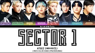 ATEEZ (에이티즈) - 'SECTOR 1' LYRICS COLOR CODED [HAN/ROM/ENG]