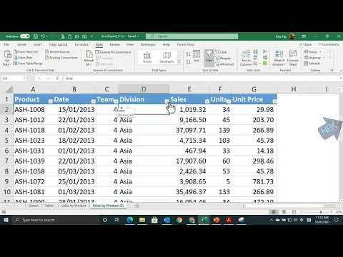 Microsoft Excel Tips - Filter