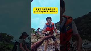 淨海海廢裡的嬌客；A surprising find hidden in the sea debris.